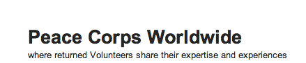 Peace Corps Worldwide: Call for Contributors
